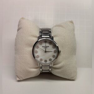 Kate Spade Mother of Pearl Silver Watch w/Box Includes Extra Links Box w/Book